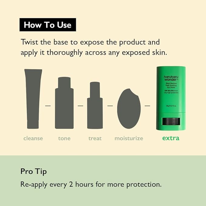 Haruharu Wonder Black Bamboo Daily Soothing Sun Shield 20g Sunscreen Stick