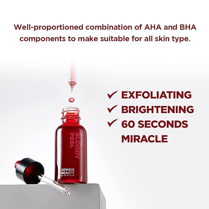 SKIN1004 Bloody Peel, AHA 17% Peeling Solution, Pulls off Dramatic Exfoliation Effect with Special Home-care (30ml)
