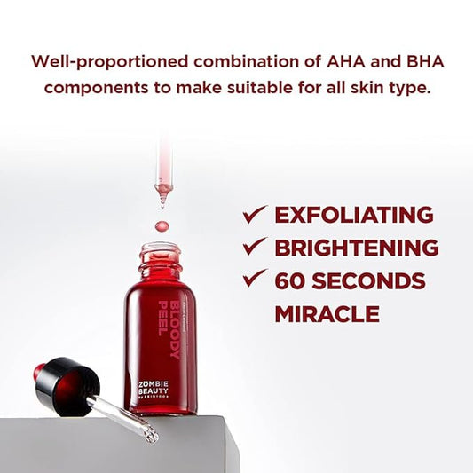 SKIN1004 Bloody Peel, AHA 17% Peeling Solution, Pulls off Dramatic Exfoliation Effect with Special Home-care (30ml)