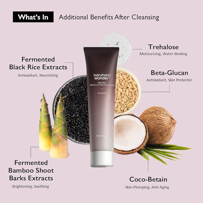 Haruharu Wonder Black Rice Moisture 5.5 Soft Cleansing Gel (100ml)