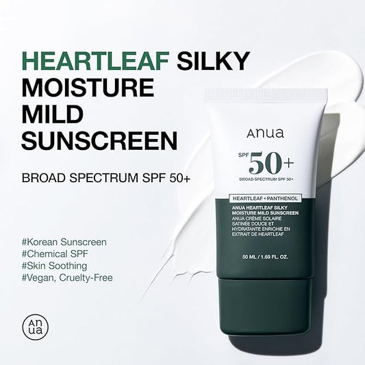 Anua Heartleaf Silky Moisture Mild Sunscreen (50ml)
