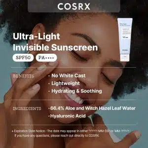 COSRX Ultra-Light Invisible Sunscreen SPF50 PA+++ (50ml)