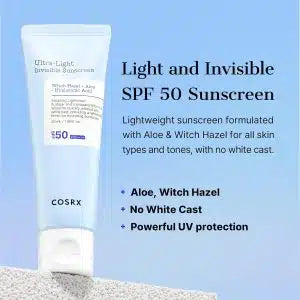 COSRX Ultra-Light Invisible Sunscreen SPF50 PA+++ (50ml)