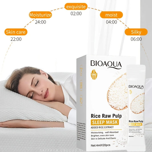 BIOAQUA Rice Raw Pulp Sleeping Mask (20pcs)