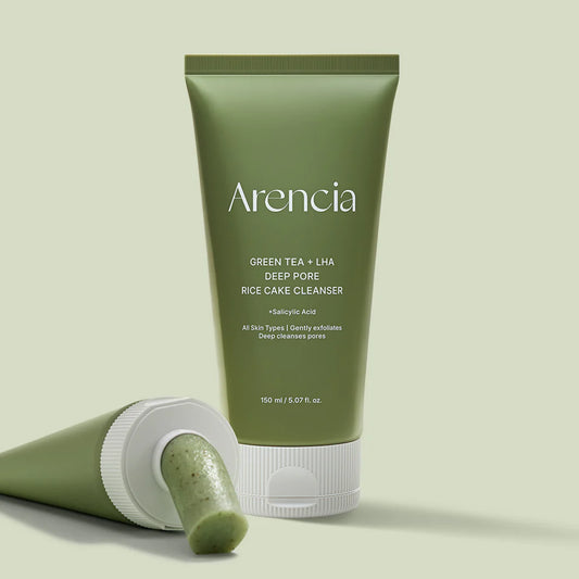 Arencia Green Tea + LHA Deep Pore Rice Cake Cleanser (150g)